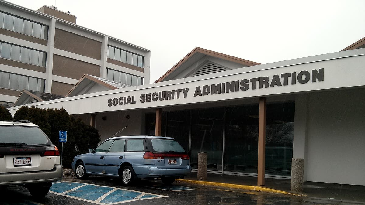 The Social Security Administration office in Worcester, Massachusetts, seen from the street outside